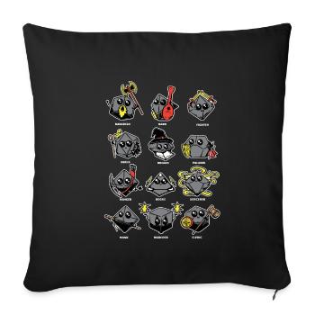 Gamer Dice Dungeon RPG Tabletop Funny Gift - Sofa pillowcase 17,3'' x 17,3'' (45 x 45 cm) - black - Front