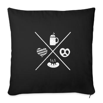 Bayern Beer - Sofa pillowcase 17,3'' x 17,3'' (45 x 45 cm) - black - Front