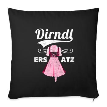 Dirndl Replacement - Sofa pillowcase 17,3'' x 17,3'' (45 x 45 cm) - black - Front
