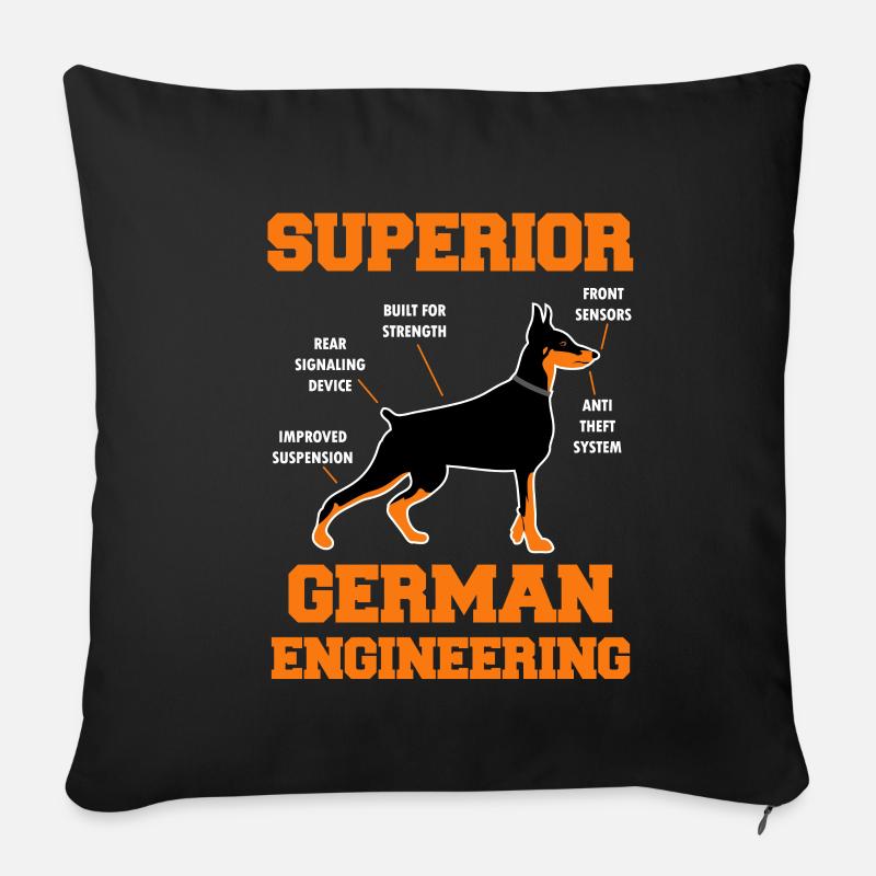 dobermann - Sofakissenbezug 45 x 45 cm - Schwarz