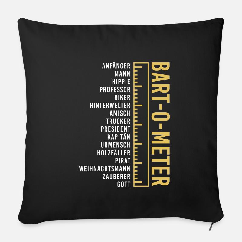 Bart - Sofakissenbezug 45 x 45 cm - Schwarz
