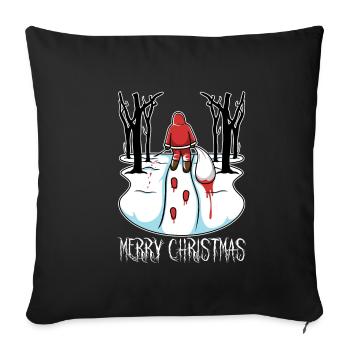Bad Santa Claus blood Christmas forest - Sofa pillowcase 17,3'' x 17,3'' (45 x 45 cm) - black - Front