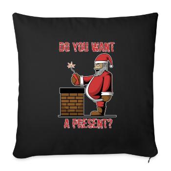 Wicked Santa Claus gift dynamite chimney - Sofa pillowcase 17,3'' x 17,3'' (45 x 45 cm) - black - Front