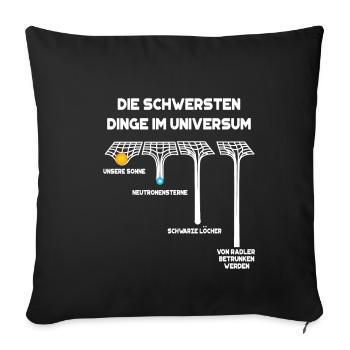 Mathematik Physik Radler Bier Geschenk - Sofakissenbezug 45 x 45 cm - Schwarz - Vorne