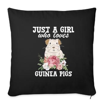 Cobaye Amour - Housse de coussin décorative 45 x 45 cm - noir - Devant