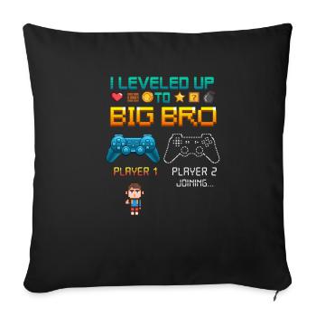 Big Brother Little Brother Offspring Pregnant - Sofa pillowcase 17,3'' x 17,3'' (45 x 45 cm) - black - Front