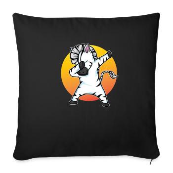 Dabbing Zebra Funny Dab Dance Gift Anniversaire - Housse de coussin décorative 45 x 45 cm - noir - Devant