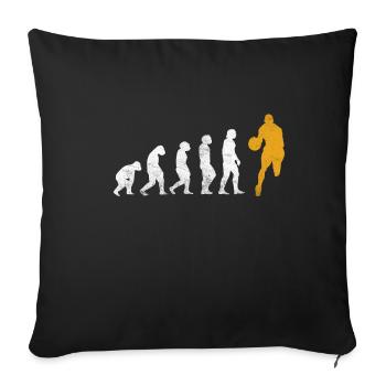 Basketball evolution - Sofa pillowcase 17,3'' x 17,3'' (45 x 45 cm) - black - Front