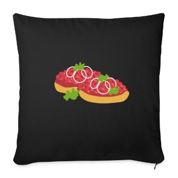 METT ROLLS FUNNY GIFT IDEA - Sofa pillowcase 17,3'' x 17,3'' (45 x 45 cm) - black - Front