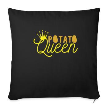 Potato queen - Sofa pillowcase 17,3'' x 17,3'' (45 x 45 cm) - black - Front