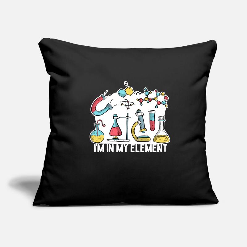 La chimie dans mon élément Housse de coussin décorative 45 x 45 cm
