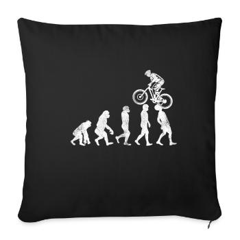 MTB Evolution Lustiges Mountainbike BMX Geschenk - Sofakissenbezug 45 x 45 cm - Schwarz - Vorne