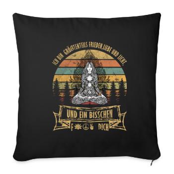 Yoga Mediation Pose Vintage Retro Yoga Geschenk - Sofakissenbezug 45 x 45 cm - Schwarz - Vorne