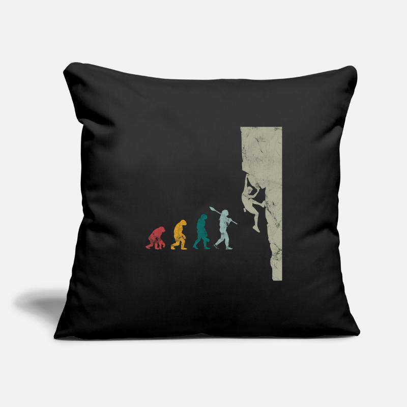 Bouldering Evolution Vintage Mountaineering Climbing Sofa pillowcase 17,3'' x 17,3'' (45 x 45 cm)
