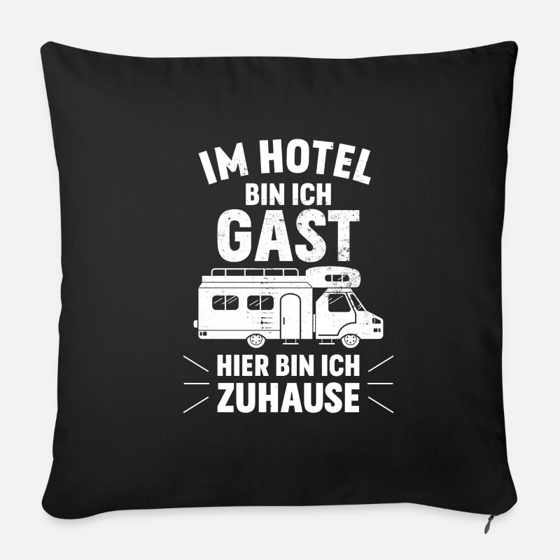 Zuhause Wohnmobil - Sofakissenbezug 45 x 45 cm - Schwarz