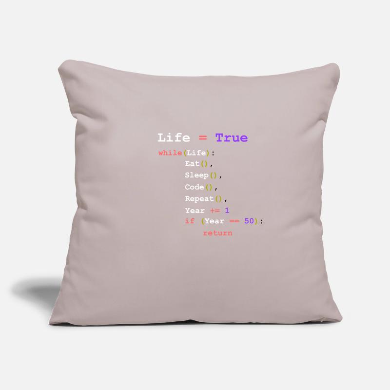 Eat Sleep Code Repeat - Programmierer Sofakissenbezug 45 x 45 cm