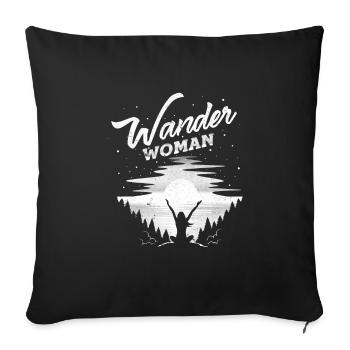 WANDER WOMAN Wandern - Sofakissenbezug 45 x 45 cm - Schwarz - Vorne