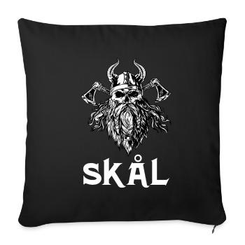 Toast Skal Skol Viking rencontré - Housse de coussin décorative 45 x 45 cm - noir - Devant