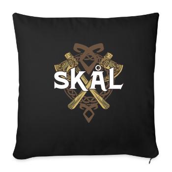Toast Skal Skol Viking rencontré - Housse de coussin décorative 45 x 45 cm - noir - Devant