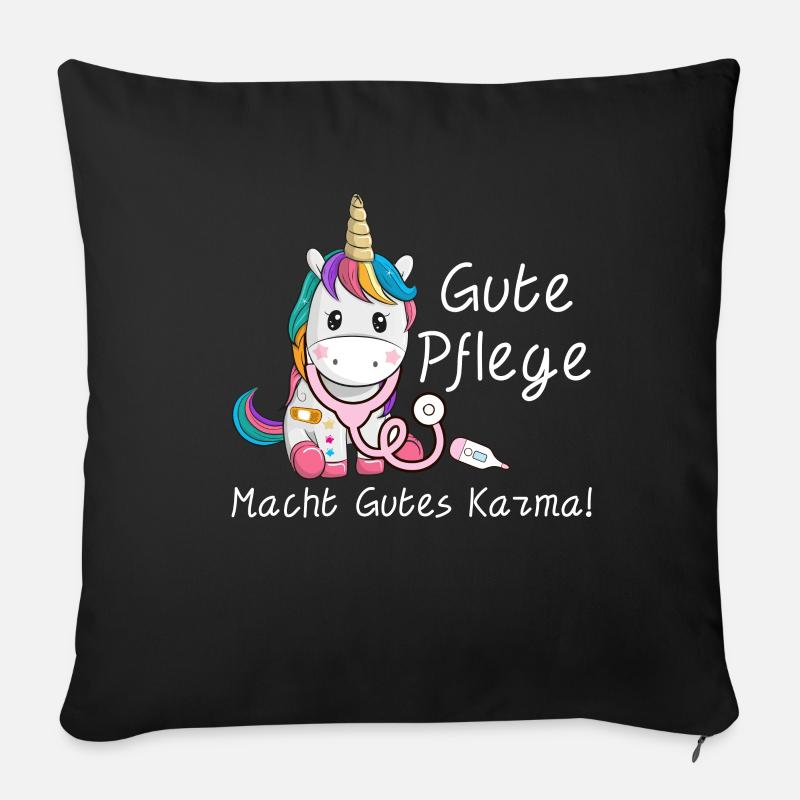 Krankenschwester Pflegekräfte Pflegerin Altenpfleg - Sofakissenbezug 45 x 45 cm - Schwarz