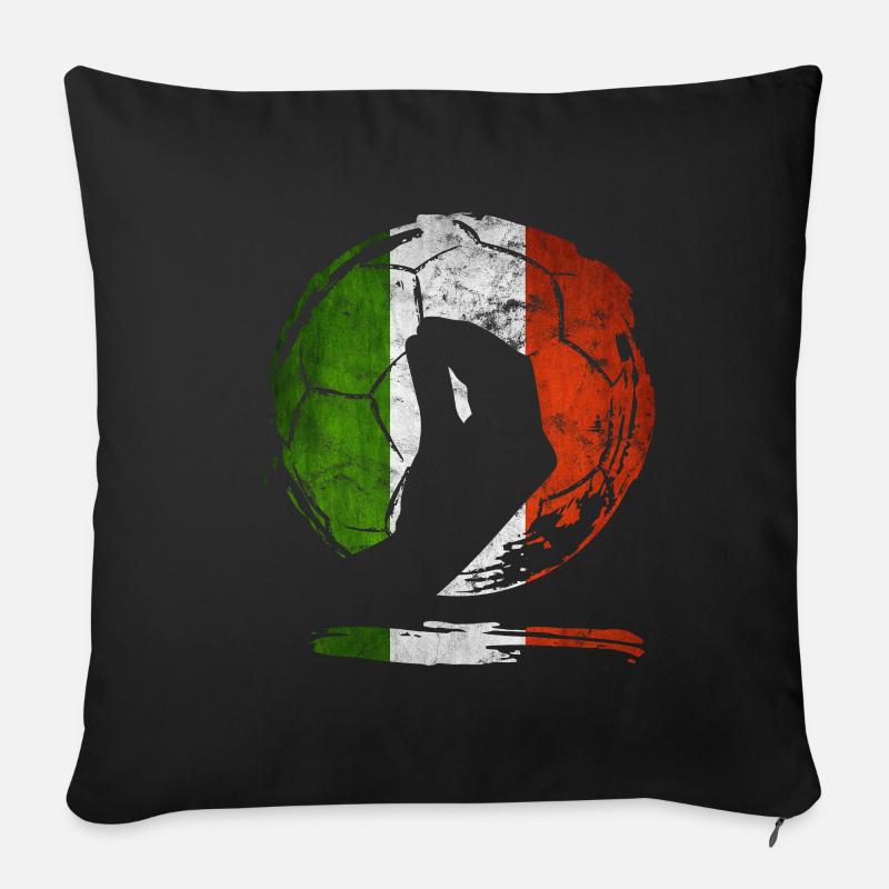 Drapeau italien Handgeste CAPISCI - Housse de coussin décorative 45 x 45 cm - noir