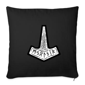 Thor Hammer Norse Mythology Viking - Sofakissenbezug 45 x 45 cm - Schwarz - Vorne