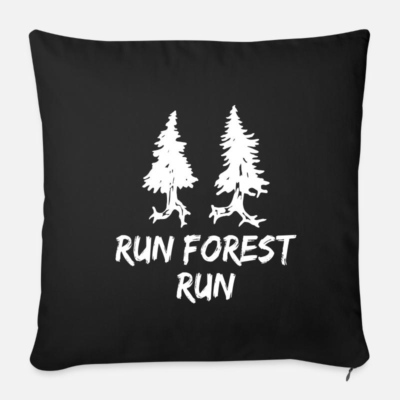 Lauf Forest lauf - Sofakissenbezug 45 x 45 cm - Schwarz