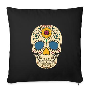 Dia De Los Muertos Mexique Jour des Morts - Housse de coussin décorative 45 x 45 cm - noir - Devant