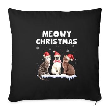 Cats Christmas Gift Kittens - Sofa pillowcase 17,3'' x 17,3'' (45 x 45 cm) - black - Front