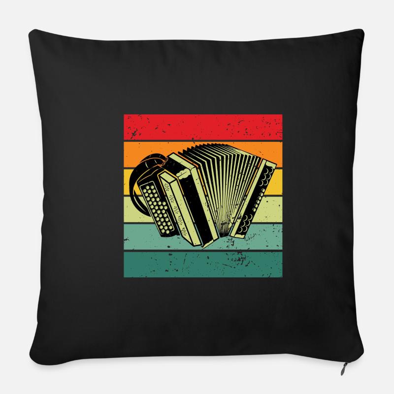 Akkordeon Akkordeonspieler Geschenk Akkordeonist - Sofakissenbezug 45 x 45 cm - Schwarz