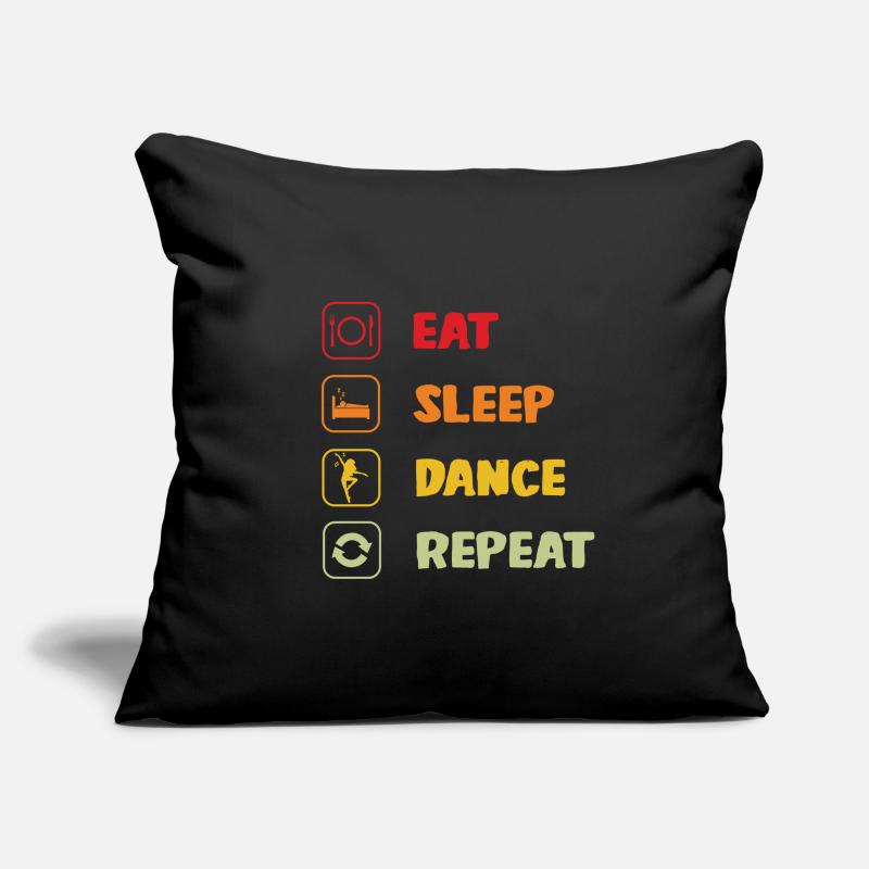 Manger Sleep Dance Repeat Dancer Gift Dance & Housse de coussin décorative 45 x 45 cm