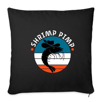 Proxénète aux crevettes - Housse de coussin décorative 45 x 45 cm - noir - Devant