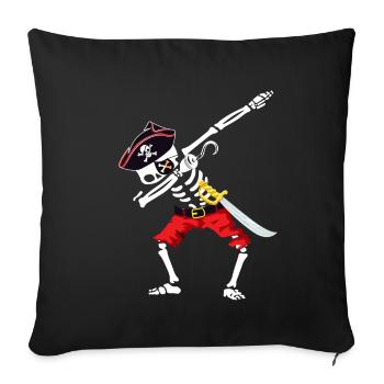 Skeleton Pirate Gift Dabbing Funny Halloween - Sofa pillowcase 17,3'' x 17,3'' (45 x 45 cm) - black - Front