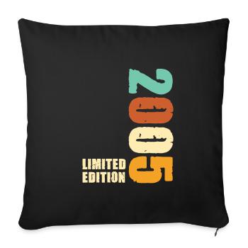 2005 Limited Edition 2005 Born Birthday - Sofa pillowcase 17,3'' x 17,3'' (45 x 45 cm) - black - Front