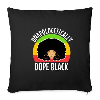 Noir sans excuse - Housse de coussin décorative 45 x 45 cm - noir - Devant