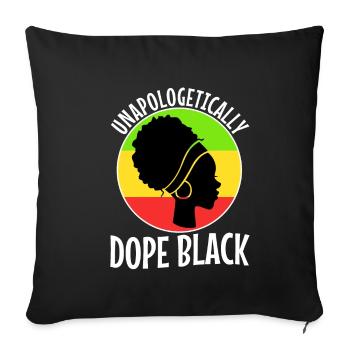 Noir sans excuse - Housse de coussin décorative 45 x 45 cm - noir - Devant