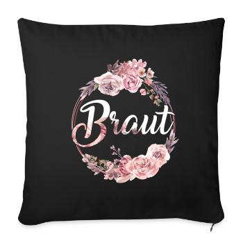 Bride Braut Junggesellenabschied Hochzeit Braut Ge - Sofakissenbezug 45 x 45 cm - Schwarz - Vorne