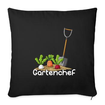 Gartenchef Gärtner Gartenarbeit Hobby Garten Desig - Sofakissenbezug 45 x 45 cm - Schwarz - Vorne