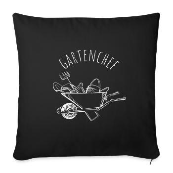Gartenchef Gärtner Gartenarbeit Hobby Garten Gesch - Sofakissenbezug 45 x 45 cm - Schwarz - Vorne