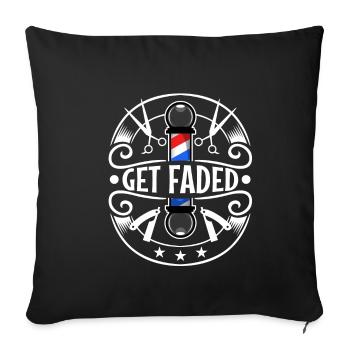 Get Faded Barber - Sofa pillowcase 17,3'' x 17,3'' (45 x 45 cm) - black - Front