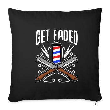 Get Faded Barber - Sofa pillowcase 17,3'' x 17,3'' (45 x 45 cm) - black - Front