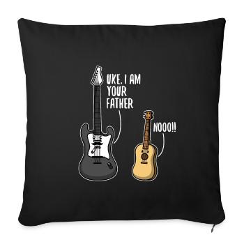 Uke je suis ton père - Housse de coussin décorative 45 x 45 cm - noir - Devant