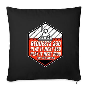 DJ Request - Sofa pillowcase 17,3'' x 17,3'' (45 x 45 cm) - black - Front