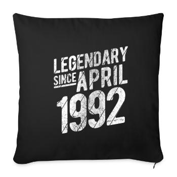 Retro 30th Birthday Gift Legendary Since April 199 - Sofakissenbezug 45 x 45 cm - Schwarz - Vorne