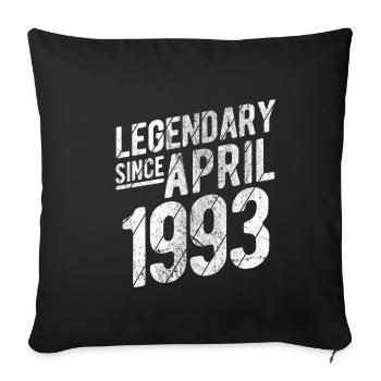 Retro 30th Birthday Gift Legendary Since April 199 - Sofakissenbezug 45 x 45 cm - Schwarz - Vorne