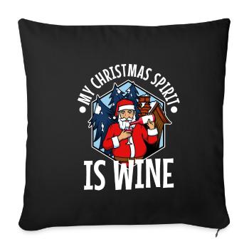 My christmas spirit is wine - Sofakissenbezug 45 x 45 cm - Schwarz - Vorne