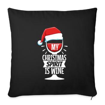 My christmas spirit is wine - Sofakissenbezug 45 x 45 cm - Schwarz - Vorne