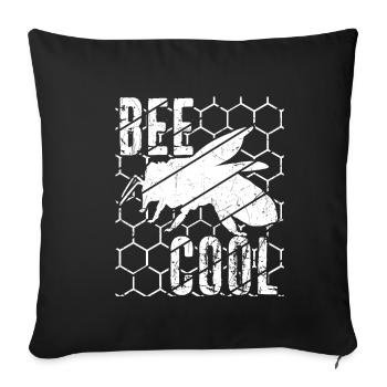 Bee Cool Bienen Imker Nachhaltigkeit Klimaschutz U - Sofakissenbezug 45 x 45 cm - Schwarz - Vorne