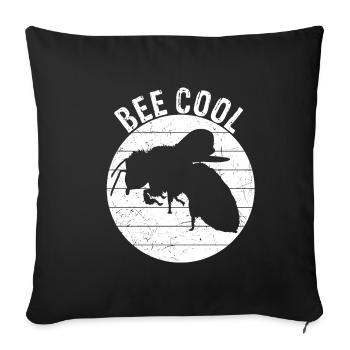 Bee Cool Bienen Imker Nachhaltigkeit Klimaschutz U - Sofakissenbezug 45 x 45 cm - Schwarz - Vorne