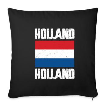 Pays-Bas Cadeau Koningsdag Holland Jersey - Housse de coussin décorative 45 x 45 cm - noir - Devant
